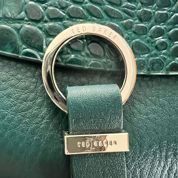 NWOT Ted Baker London Loop & Tab "Grainy" Mini Crossbody   DARK GREEN - Picture 5 of 9